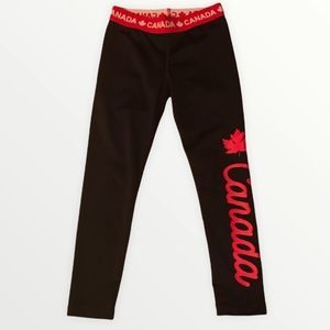 🌺 JOE FRESH Active Canada Maple Leaf Leggings
